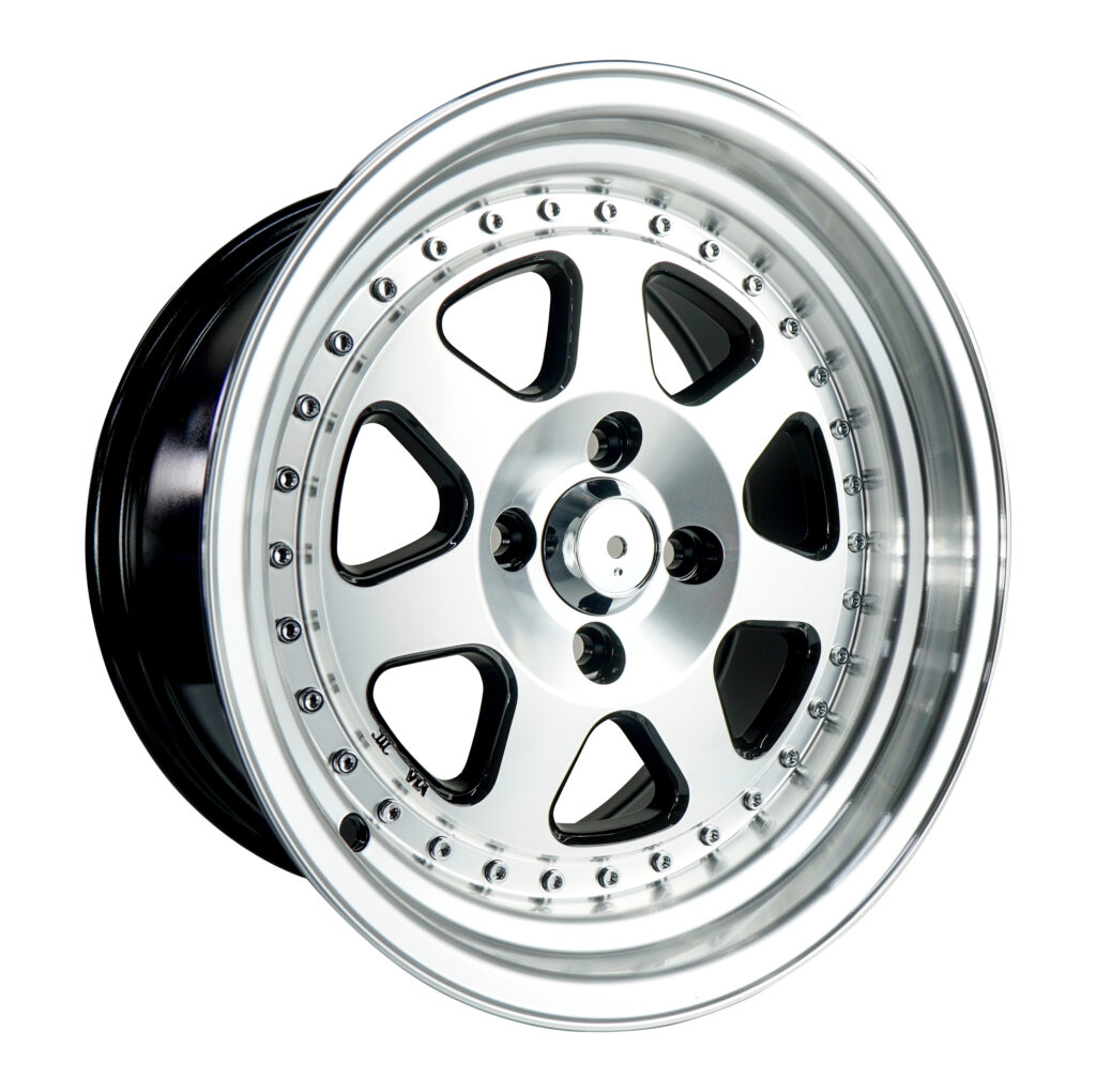 LLANTA ARO 15x8 7028 4X100 ET 20 CB 73.1 GLOSS BLACK MACHINE
